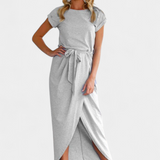 Vestido Midi Envolvente Clarissa con Abertura Lateral para un Estilo Elegante y Sofisticado