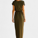 Vestido Midi Envolvente Clarissa con Abertura Lateral para un Estilo Elegante y Sofisticado