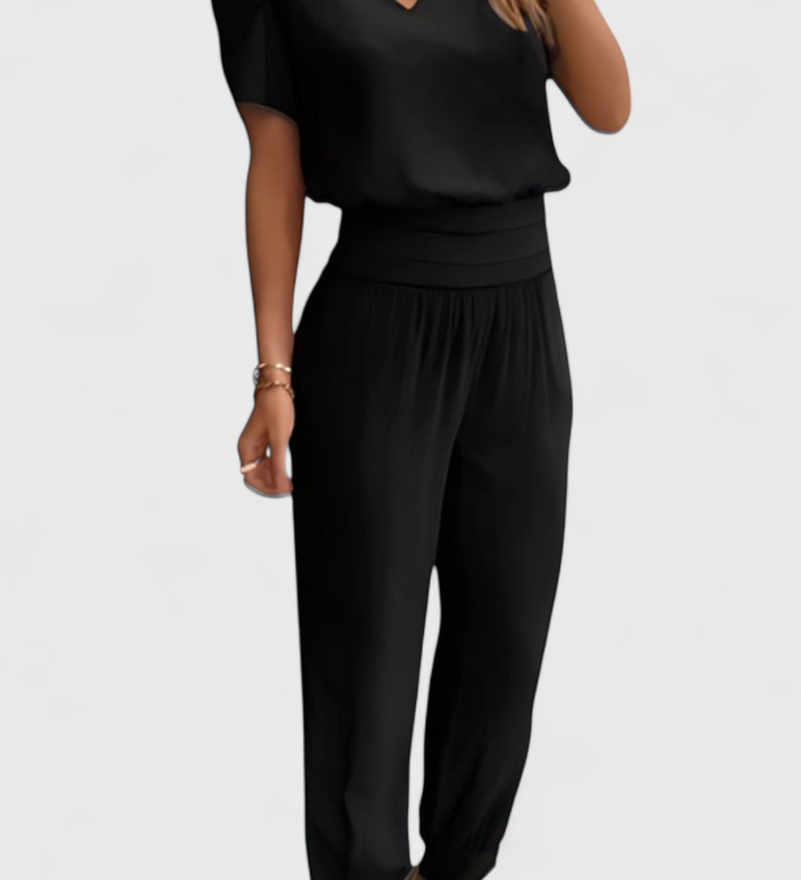 Elegante Conjunto de Blusa y Pantalones Cassandra para un Estilo Sofisticado