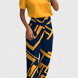 Elegante Conjunto de Blusa y Pantalones Cassandra para un Estilo Sofisticado