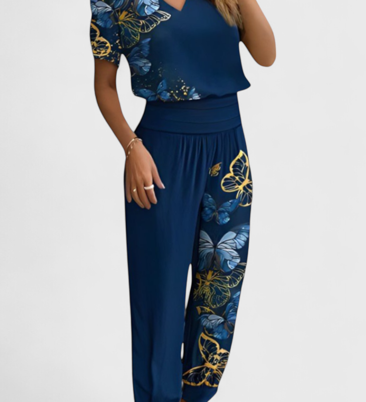 Elegante Conjunto de Blusa y Pantalones Cassandra para un Estilo Sofisticado