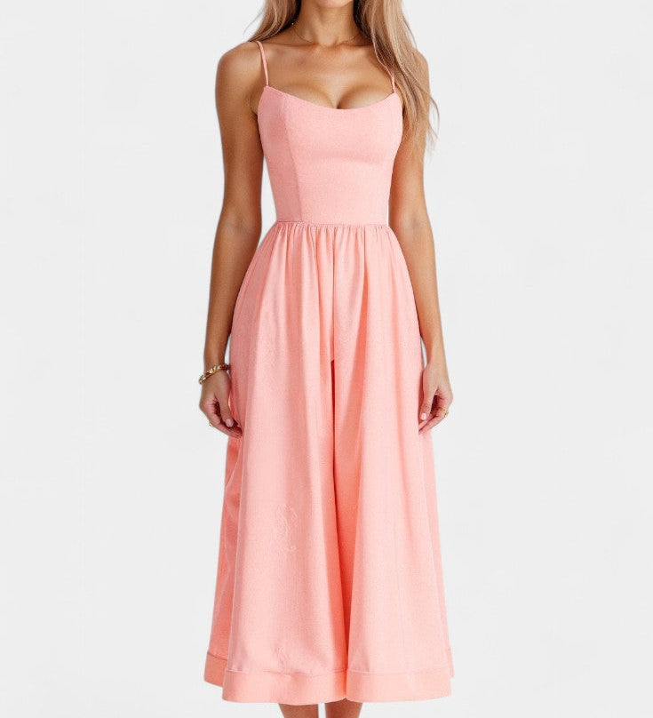 Vestido Midi Sin Mangas Marvelle de Caída Ligera - Elegancia y Comodidad Perfectas