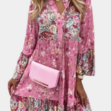 Vera Vestido Mini A-Line con Estampado Floral Boho para un Estilo Único