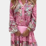 Vera Vestido Mini A-Line con Estampado Floral Boho para un Estilo Único