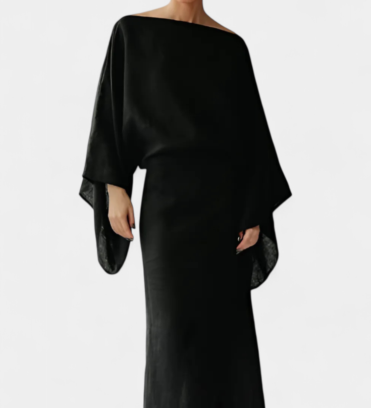 Kamilia Elegante Vestido Kimono de Lino y Algodón con Cinturón para un Estilo Confortable y Sofisticado