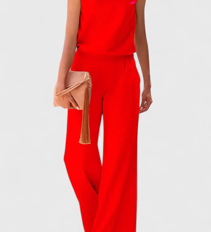 Winnie Mono de Pierna Ancha con Diseño Minimalista Elegante