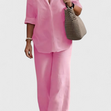 Conjunto de Dos Piezas en Lino y Algodón Skye con Estilo Relajado y Confortable