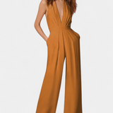 Pantalón Lila de Pierna Ancha y Diseño Elegante Ligero