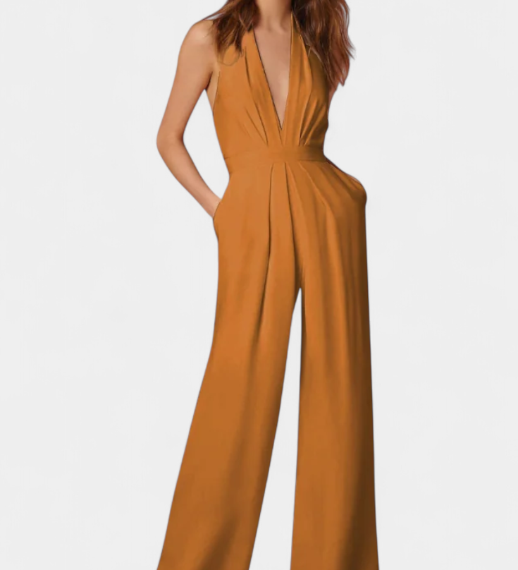 Pantalón Lila de Pierna Ancha y Diseño Elegante Ligero