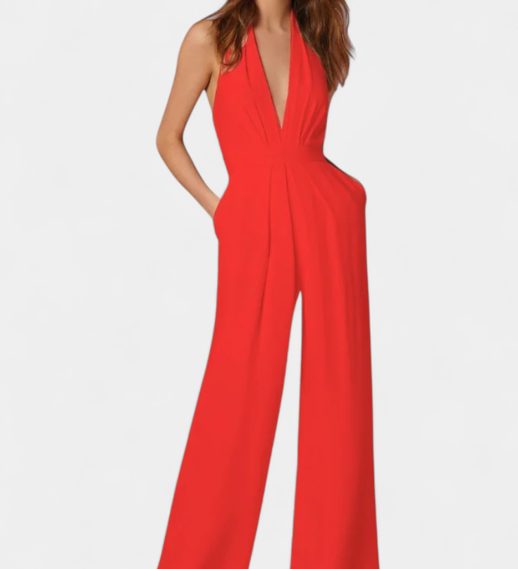 Pantalón Lila de Pierna Ancha y Diseño Elegante Ligero