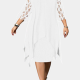 Yana Vestido de Talla Grande con Elegantes Mangas de Encaje