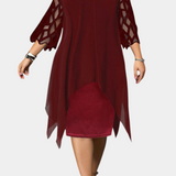 Yana Vestido de Talla Grande con Elegantes Mangas de Encaje