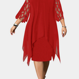 Yana Vestido de Talla Grande con Elegantes Mangas de Encaje