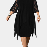 Yana Vestido de Talla Grande con Elegantes Mangas de Encaje