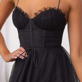 Vestido midi de tul Eileen elegante y sofisticado