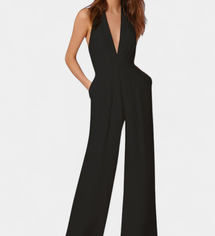 Pantalón Lila de Pierna Ancha y Diseño Elegante Ligero