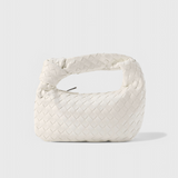 Bolso Satchel Compacto de Arenal de Salvia con Diseño Trenzado