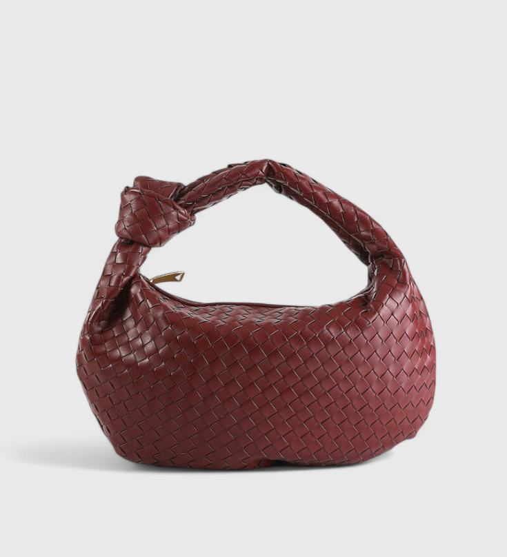 Bolso de Hombro Mediano de Tejido con Estilo Sage