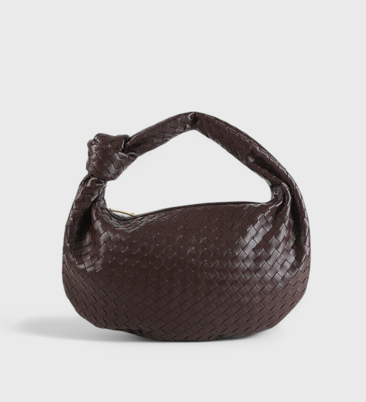 Bolso de Hombro Mediano de Tejido con Estilo Sage