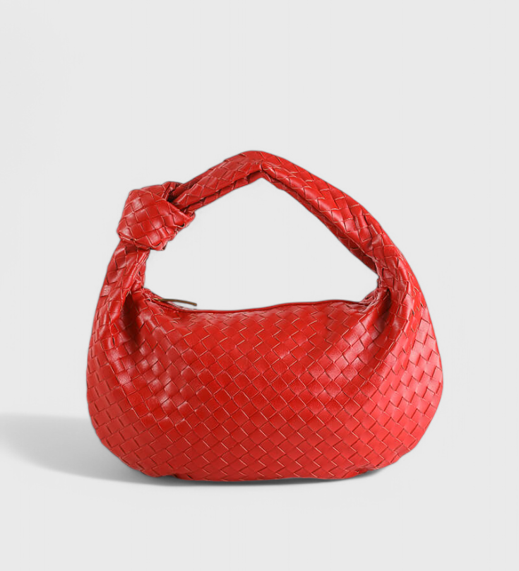 Bolso de Hombro Mediano de Tejido con Estilo Sage