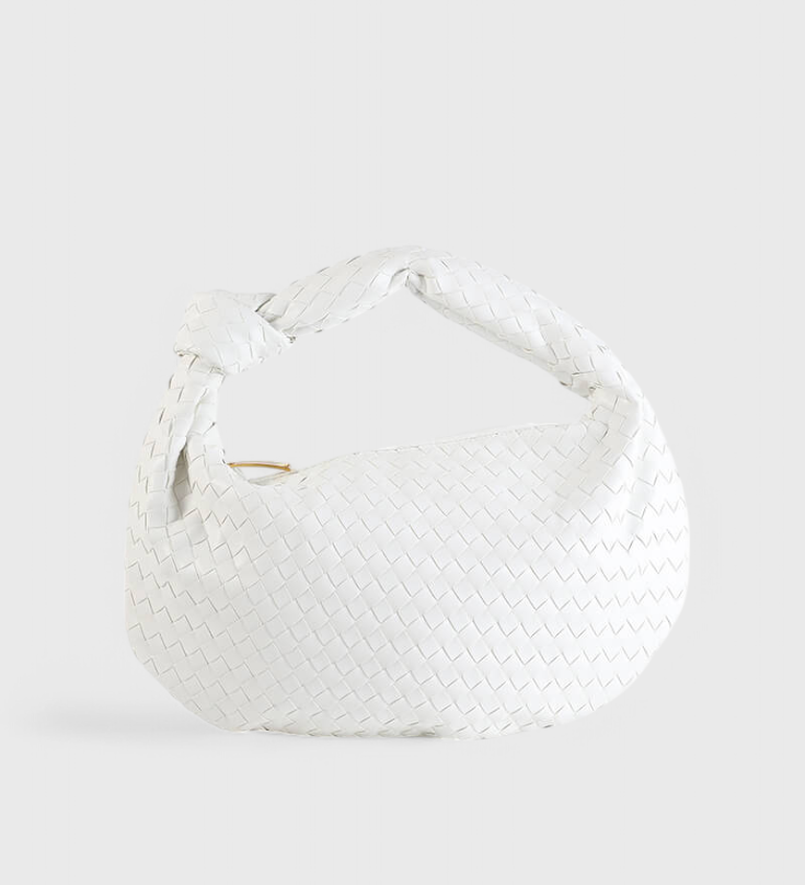 Bolso de Hombro Mediano de Tejido con Estilo Sage