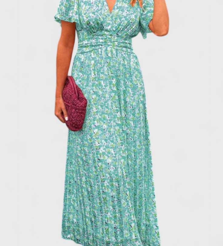Vestido Clásico Aldara con Elegante Escote en V
