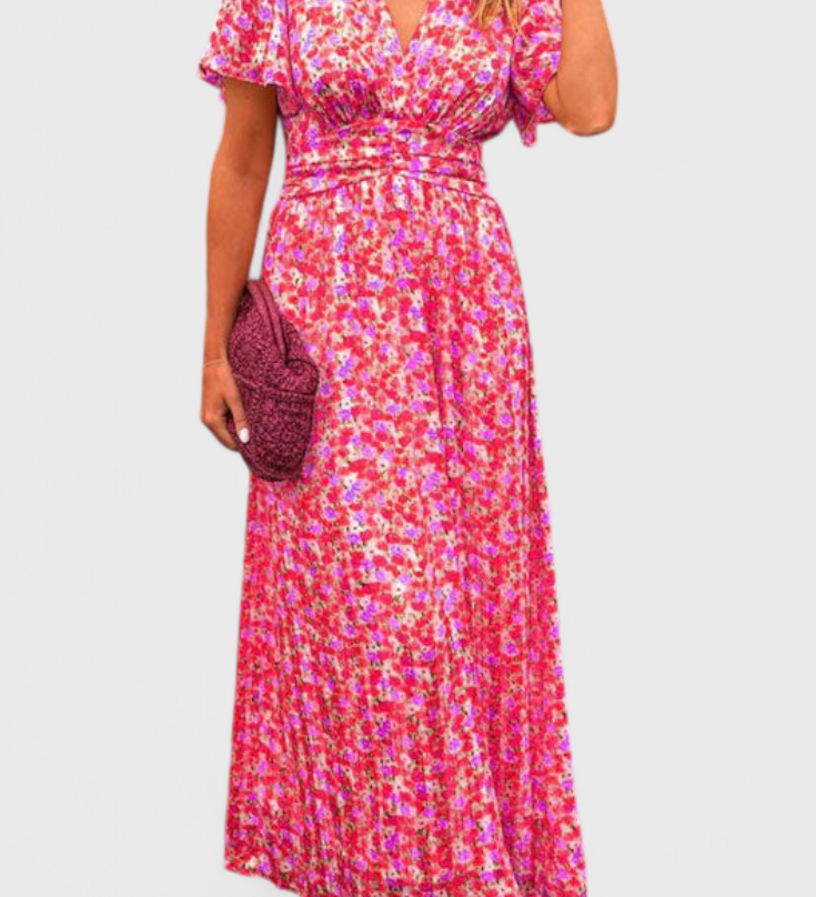 Vestido Clásico Aldara con Elegante Escote en V