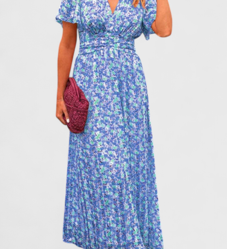 Vestido Clásico Aldara con Elegante Escote en V
