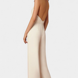 Pantalón Lila de Pierna Ancha y Diseño Elegante Ligero